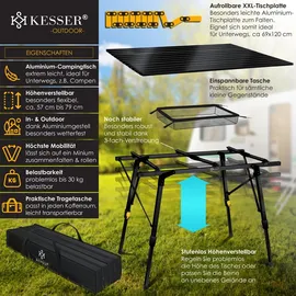 Kesser Campingtisch faltbar Schwarz