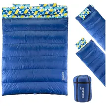 Skandika Deckenschlafsack, Iceland Double Flanell | trennbar, | 3 Saison - 220/190×150/75cm