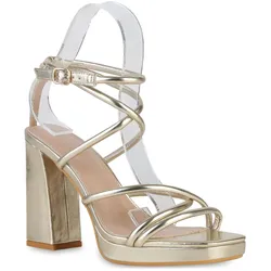 Damen High Heels in Gold