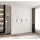 abiks möbel Drehtürenschrank COMO 200 x 245,5 x 50 cm Schwarz/Weiß