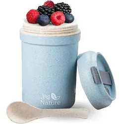 To Go Müslibecher 2 Stück Praktische Joghurtbecher mit Deckel & Löffel