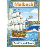 Brave New Books Malbuch, Boote und Schiffe.