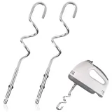2 Stück Knethaken für Handmixer Edelstahl-Knethaken Brothaken Mixer Handmixer Aufsätze Ersatz-Knethaken Handmixer für Effektives Rühren und Backen
