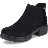 Rieker Chelsea Boots 76884, Frauen Stiefeletten,Kurzstiefel,uebergangsschuhe,Schlupfstiefel,flach,Woman,schwarz (00),41 EU / 7.5 UK