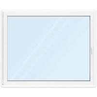 Fenster 160x130 cm, Kunststoff Profil aluplast IDEAL® 4000, Weiß, 1600x1300 mm, einteilig festverglast, 2-fach Verglasung, individuell konfigurieren