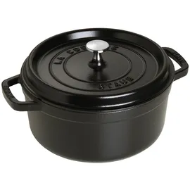 Staub Cocotte 24 cm rund schwarz