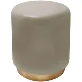 Kayoom Beistelltisch Taupe, Gold, Metall Uni rund Sockel 35x44.5x35 cm Wohnzimmer, Wohnzimmertische, Beistelltische, Beistelltische Metall