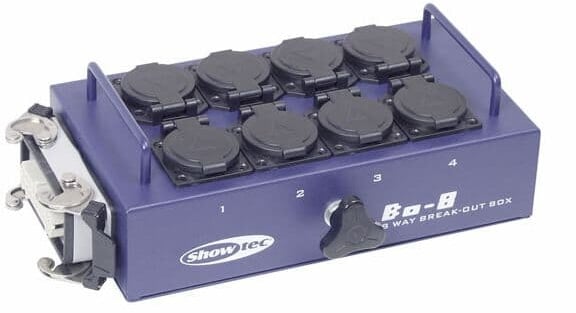 BO-8-S1 Powerbox mit 8 Schutzkontakt, 1x Multipin