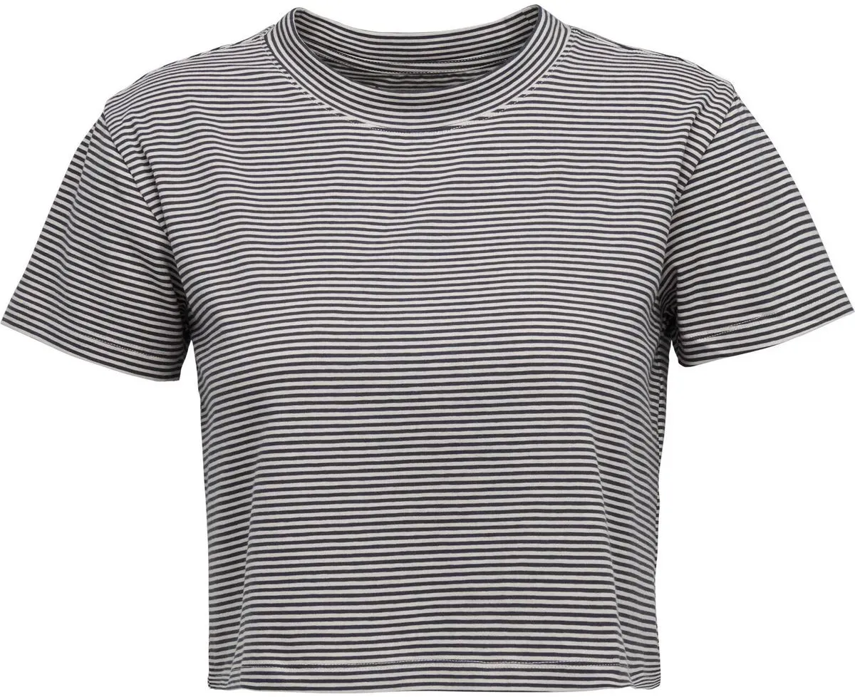 Black Diamond W BD Stripe Crop SS Tee charcoal-off white (9468) LRG