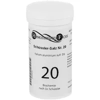 HOMOEOPATHIEFUCHS Schüssler-Salz Nummer 20 Kalium aluminium sulfat D6 Biochemie 400 St Tabletten