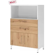 hjh OFFICE PRO FlexWall Kombischrank 3OH 80 x 40 x 120 weiß