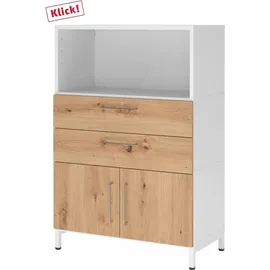 hjh OFFICE PRO FlexWall Kombischrank 3OH 80 x 40 x 120 weiß