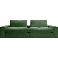 alina Big-Sofa »Sandy«, in Cord, mit losen Sitz und Rückenkissen grün
