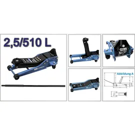 Güde Rangierwagenheber Aluminium/Metall/Stahl 2,5 t 80-508 mm blau