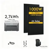 Powerness® Balkonkraftwerk mit Speicher, Anker SOLIX Solarbank 3 E2700 Pro mit 2x 500W JA Solar Bifacial Modulen, 4x MC4-Kabel & Anker Smart Meter