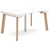 SKRAUT HOME Ausziehtisch 140 x 73 x 90 cm weiß