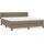 vidaXL Boxspringbett mit Matratze Taupe 180x200 cm Stoff