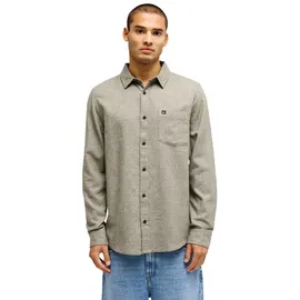 QUIKSILVER Langarmhemd "Motherfly Heather", Herren, Gr. XS, US-Größen, grau (grape leaf heather), Obermaterial: 100% Baumwolle., Hemden