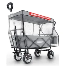 onbest Bollerwagen faltbar mit Dach grau