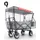 onbest Bollerwagen faltbar mit Dach grau