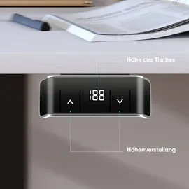 ONKRON Höhenverstellbarer Schreibtisch schwarz