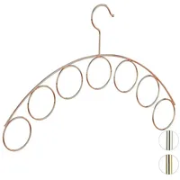 Relaxdays 2 x Kleiderbügel, Schalhalter, kupfer