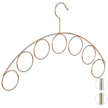 Relaxdays 2 x Kleiderbügel, Schalhalter, kupfer