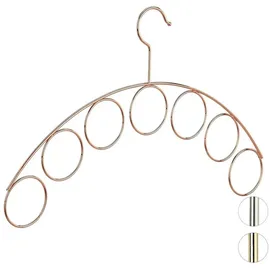 Relaxdays 2 x Kleiderbügel, Schalhalter, kupfer