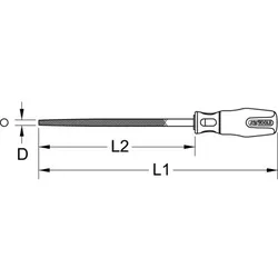 BERYLLIUMplus Rundfeile Hieb 1