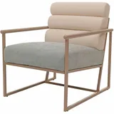 MCW Lounge-Sessel MCW-O38 Stoff/Textil 420 g/m2 75 x 80 x 80 cm Beige/Blau-Grün
