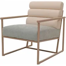MCW Lounge-Sessel MCW-O38 Stoff/Textil 420 g/m2 75 x 80 x 80 cm Beige/Blau-Grün