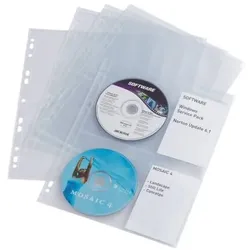 Durable CD-Hülle Cover light M für 4 CDs PP A4 transparent 5 Stück