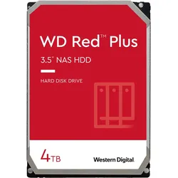 WESTERN DIGITAL HDD-NAS-Festplatte "WD Red Plus 4TB", rot, 4TB, Festplatten
