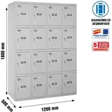 Simonrack Simonlocker Outdoor-schrank Grau 4 Türen 16 Fächer