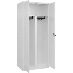 C+P Doppel-Spind Classic PLUS, 2 Abteile, HxBxT 185x80x50cm, Sicherheitsdrehriegel, Verkehrsweiß von PROREGAL