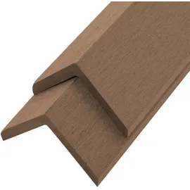Home Deluxe Abschlussleiste, Teak, Kunststoff, 4.5x4.5x110 cm, Gartenzubehör, Terrassen- - Balkonböden, Terrassenfliesen