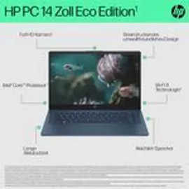 HP 14-ee0075ng, Waterfall Blue, Core i7-1355U, 16GB RAM, 512GB SSD, DE (917W6EA#ABD)