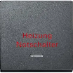 Merten 431814 Wippe mit Kontrollfenster und Aufdruck Heizungsnotschalter, anthrazit, System M