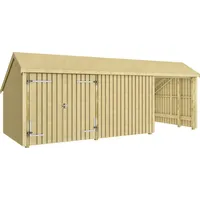 Plus Multi Gartenhaus 6,19 x 2,38 m Natur