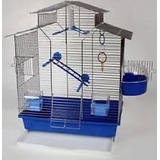 Vogelkäfig,Wellensittichkäfig,Exotenkäfig,60 cm Vogelkäfig Vogelbauer Wellensittich Kanarien Voliere Vogelhaus Käfig IZA 2 II in der Farbe blau