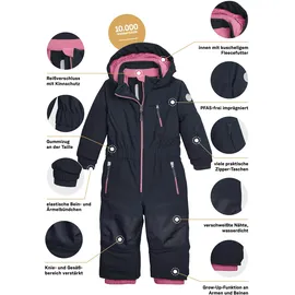 KILLTEC FIRST INSTINCT by killtec Kinder Skioverall mit Kapuze FISW 46 MNS ONPC, dunkelnavy/rose, 110/116, 43399-000