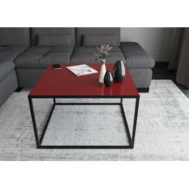 Set One by Musterring Reno Rot/Schwarz Glas 80 x 50 x 80 cm
