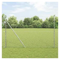vidaXL Zaunpfosten 10 x 940 cm Silber/Stahl