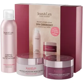 Jean&Len Spa Ceremony Geschenkbox Peony & Lychee 3 Produkte 1 St