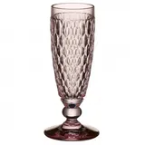 Villeroy & Boch Boston Coloured Sektglas 150 ml, Rose, Spülmaschinenfest, Ideal für Sekt Champagner, Geometrisches Design, Kristallglas