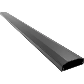 conecto Kabelkanal aus Kunststoff zum Kleben oder Schrauben inkl. 3M Klebeband, 50 cm, schwarz