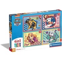 CLEMENTONI 21526 Supercolor 4 in 1 & Paw Patrol, Puzzle
