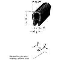Flexibler PVC Kantenschutz Schwarz von HAPPICH, 1-4mm Klemmbereich