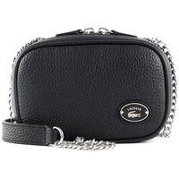 Lacoste Origin Croc Umhängetasche Leder 16 cm noir