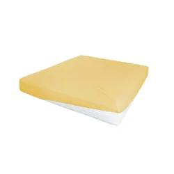 Jersey-Elastan Boxspringlaken , gelb , Baumwollmischgewebe , Maße (cm): B: 100 H: 28 T: 28